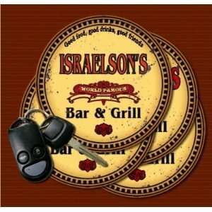  ISRAELSONS Family Name Bar & Grill Coasters Kitchen 