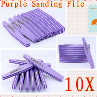 10X Purple Buffer Rhombus Sanding File Nail Grit #100 J0208 4  