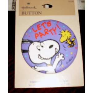   Peanuts Snoopy & Woodstock Party Button  Toys & Games  