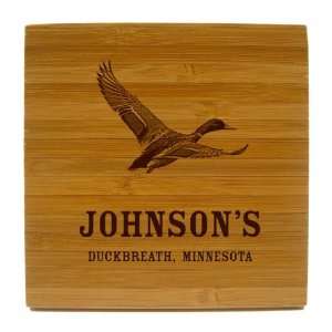 Duck Personalized Bamboo Coasters:  Kitchen & Dining