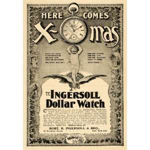   Ad Robert H. Ingersoll Christmas Dollar Watches   Original Print Ad