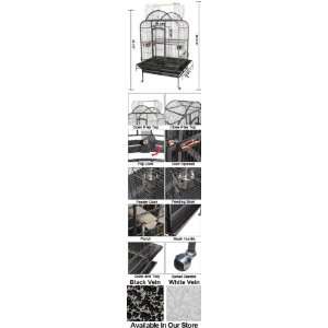  Aviary Bird Cage Non Toxic Epoxy Playtop 44x35x66 Black 