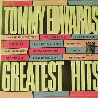 TOMMY EDWARDS GREATEST HITS 1961 MGM MONO LP  