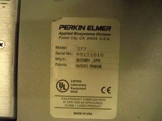 PERKIN ELMER 337 INFRARED SPECTROPHOTOMETER/ABI PRISM 377 DNA 