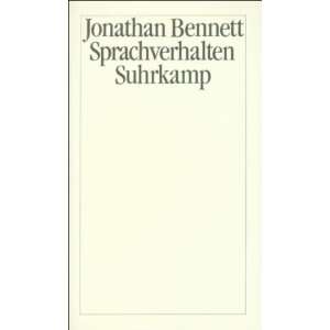  Sprachverhalten (9783518064252) Jonathan Bennett Books