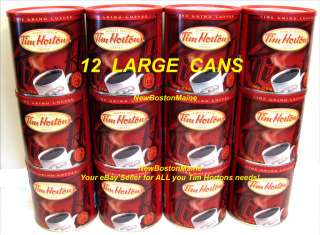 x12 Canada Tim Hortons Horton’s FRESH Coffee Large Tins  