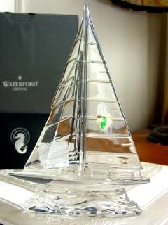 Waterford Large Crystal SAILBOAT Sculpture   NEW  