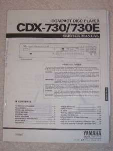 Yamaha Service Manual~CDX 730/730E CD Disc Player  