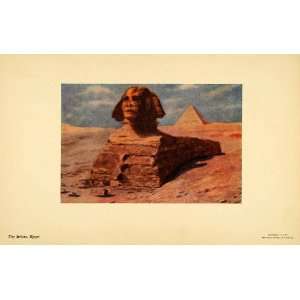  1929 Print Ancient Egyptian Architecture Sphinx Pyramids 