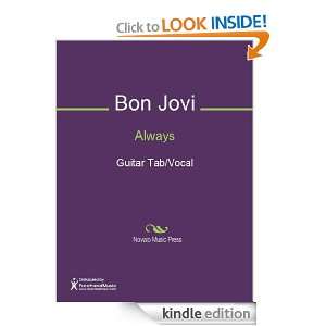Always Sheet Music: Bon Jovi:  Kindle Store