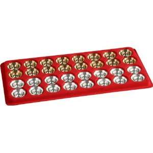  24kt Gold & Silver Backgammon Checkers. Toys & Games