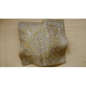  Silk Zari Embroidered Handmade Decorative Throw Pillow Or 