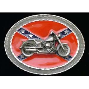 Confederate Motorcycle Belt Buckle Pewter
