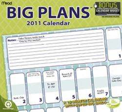 Big Plans 2011 Wall Calendar  