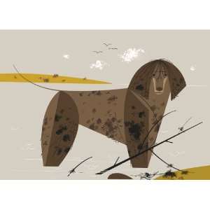 Charley Harper Limited Edition Giclee Water Dog