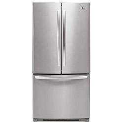 LG Silver French Door 23 cubic foot Refrigerator  Overstock