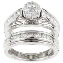   White Gold 1ct TDW Diamond Wedding Ring Set (G H, I2)  Overstock