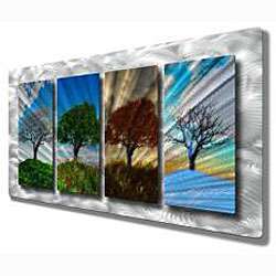 Ash Carl Four Seasons Tree Landscape Metal Wall Art  Overstock