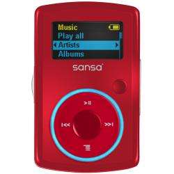 SanDisk SDMX11R Sansa Clip 2GB Red MP3 Player (Refurbished 