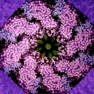 Lovely Lilacs 8 Kaleidoscope Quilt Block Kit  