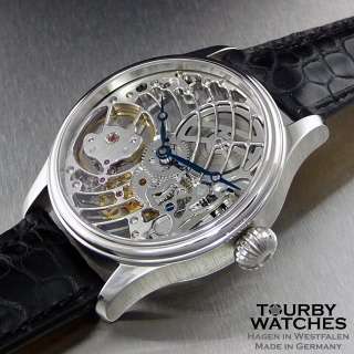 Tourby Art Deco Skeleton B   genuine ETA Unitas 6498  1  