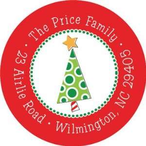  Holiday Family Tree Red Labels: Home & Kitchen