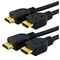 Black 6 foot Gold plated HDMI Cable (Pack of 2)