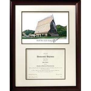 United States Air Force Academy Graduate Framed Lithograph w/ Diploma 