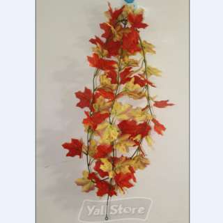   PCS 72 Length Fall Maple Leaf Silk Garland Wedding Flower Arch Decor