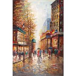 Joval French Street Scene Large Canvas Art  