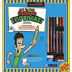 General Pencil How to Draw Cartoon Flip Books Kit  Overstock