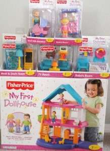 Fisher Price My First Dollhouse Playset + People & Accessories 