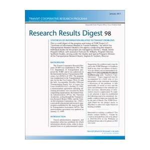  Research Results Digest   Synthesis of Information Related 