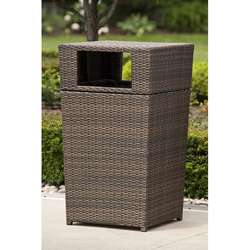 All weather Wicker Patio Trash Can  