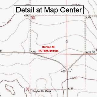  USGS Topographic Quadrangle Map   Dunlap NE, New Mexico 