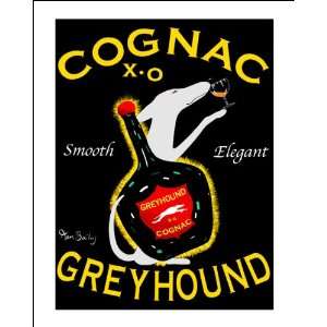  Greyhound Cognac Fine Limited Edition Print by Ken Bailey 