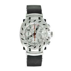   Stainless Steel Case Black Strap Chronograph Watch  Overstock