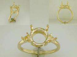 10.0 ROUND W/ SIDES RING SETTING 14KT YELLOW GOLD  
