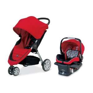 BRITAX B AGILE AND B SAFE TRAVEL SYSTEM, RED  