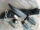   Camping Fishing Bowie rambo usmc army style knife w kit gear tools BLK