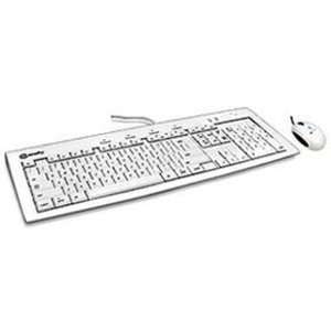  New Ice White USB iKey Slim Keyboard And Mouse Combo For 