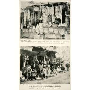  1918 Print Candle Cauldron Seller Souq Bazaar Market Cairo 