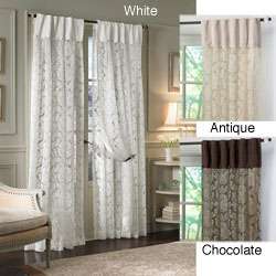 Damask Lace Inverted Pleat 108 inch Curtain Panel Pair  Overstock