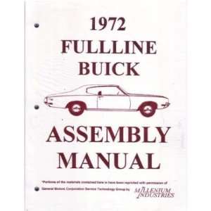  1972 BUICK Full Line Assembly Manual Book Rebuild 