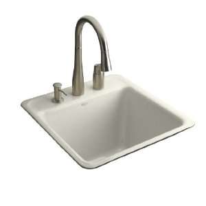   Park Falls Park Falls tile in/metal frame utility sink with three hole