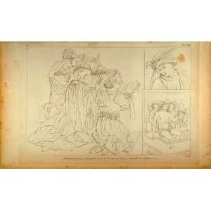  1845 Copper Engraving Jan van Eyck Antonello da Messina 