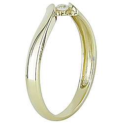 10k Yellow Gold Diamond Accent Bypass Ring  Overstock