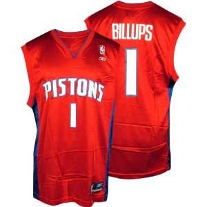  Chauncey Billups Red Reebok NBA Replica Detroit Pistons 