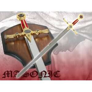  2 Handed Masonic Knight Templar Crusader 36.5 Stainless 