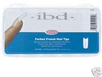 IBD Nail Acrylic Tip Tips PERFECT WHITE FRENCH 100 ct  